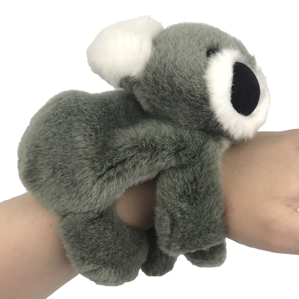 Aurora A&A Koala Wrist Wrap Plush 5.5" Hang Hugger Stuffed Animal Hook Loop Gray